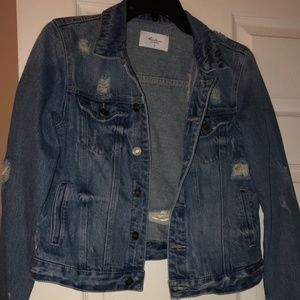 Distressed KanCan denim jacket